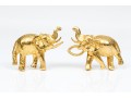 Mimi Di N Fabulous Vintage Gold Tone Elephants Belt Buckle, Circa 1972