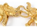 Mimi Di N Fabulous Vintage Gold Tone Elephants Belt Buckle, Circa 1972
