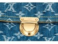 Louis Vuitton Fabulous Denim Logo And Suede Lined Bag