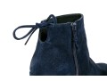 Stuart Weitzman Handsome Blue Suede Tie Back Side Zip Bootie, Size 8 1/2 M