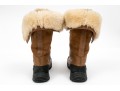 Ugg Fabulous Shearling Lined Brown Leather Outdoor Boots, Vibram Treads, Size 7