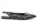 Louis Vuitton Adorable Flat Logo Slingback Mules, Size 40