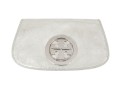 Tory Burch Fabulous New Old Stock Silver Metallic Leather Clutch, With Dust Bag