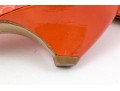 Walter Steiger Fun Coral Snakeskin And Orange Heeled Pumps, Size 36 1/2