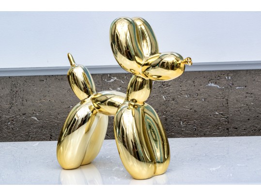 After Jeff Koons Painted Resin Balloon Dog