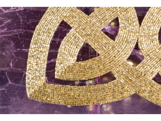 Glamorous Set Of 12 Openwork Beaded Place Settings