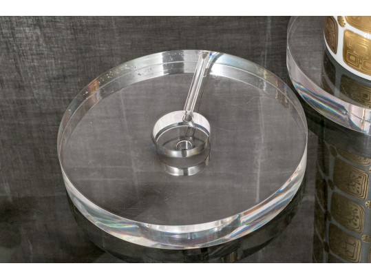 Glamorous Pair Of Bjorn Wiinblad For Rosenthal Studio Line Porcelain Cylindrical Vases, 20th C. 