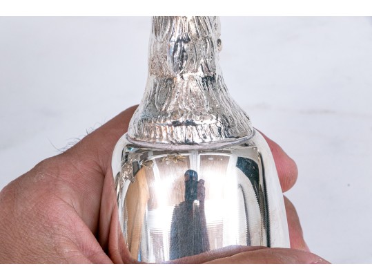 Two Italian Silver-plated Stirrup Cups, Including Wolf & Stag