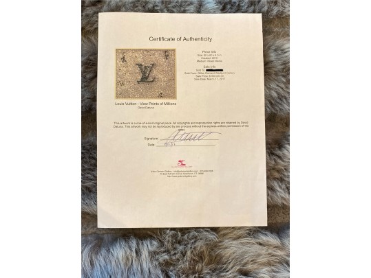 David Datuna (Georgia/Am.,B. 1974) Mixed Media “Louis Vuitton - View Points...” (Original $100,000)