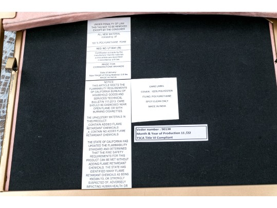 Quality Set Of Six Folding Chairs With Upholstered Seats On Gilt Finished Frames