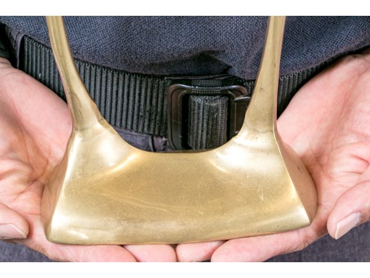 Tasteful Brass Bird On Perch Sculpture