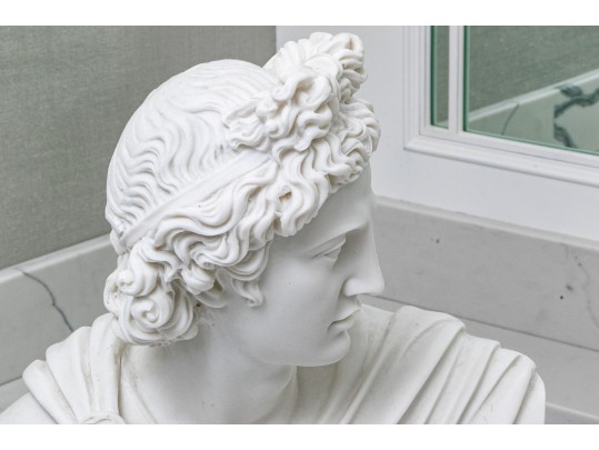 Set Of Two Of Quality Resin Busts, Apollo And Diane