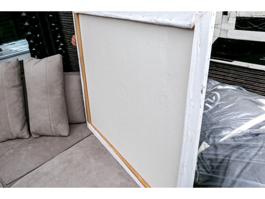 Flashy And Textural Mixed Media On Canvas, Peacock