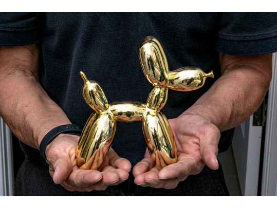 After Jeff Koons Painted Resin Balloon Dog