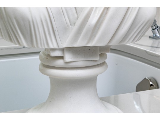 Set Of Two Of Quality Resin Busts, Apollo And Diane