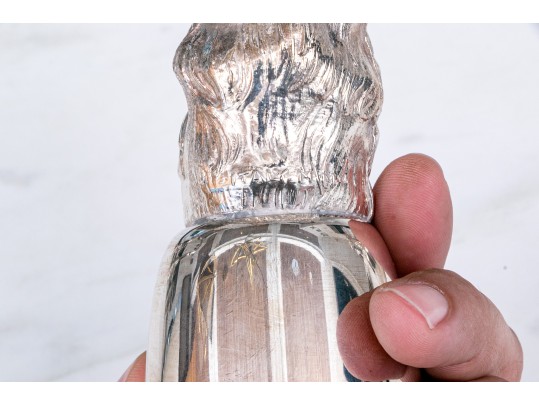 Two Italian Silver-plated Stirrup Cups, Including Wolf & Stag