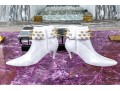 Pair Of Casa Armida By Monica Hdez Marble And Brass Studded Shoe Sculptures