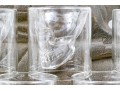 Fabulous Set Of Nine Moulded Glass Skull Tumblers