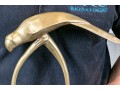 Tasteful Brass Bird On Perch Sculpture