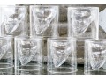Fabulous Set Of Nine Moulded Glass Skull Tumblers