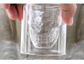 Fabulous Set Of Nine Moulded Glass Skull Tumblers