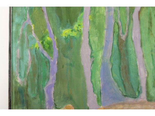 Jean Olds (American, 1917 - 2001) Oil On Board Landscape Painting