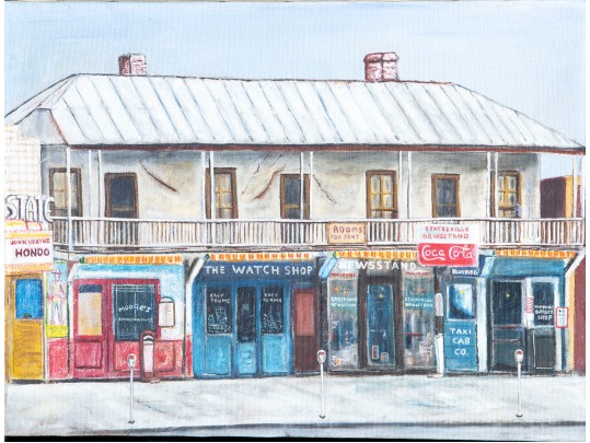 1953 George Perry Statesville North Carolina Pastel On Canvas Locale Painting