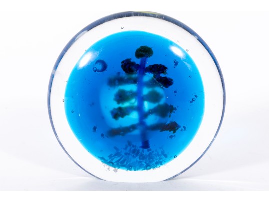 Six Vintage Art Glass Paperweights