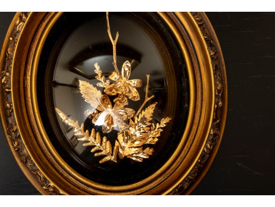 Saburo Incorporated Hawaiian Gold Tone Flower Art