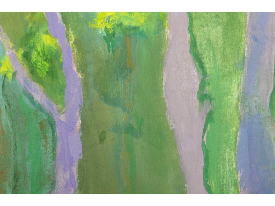 Jean Olds (American, 1917 - 2001) Oil On Board Landscape Painting