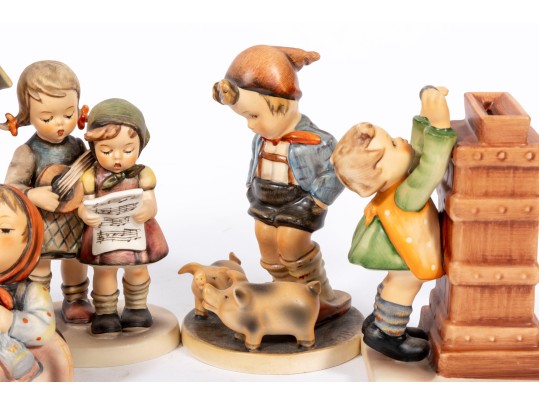 Five Vintage Porcelain Geobel Hummel Figurines