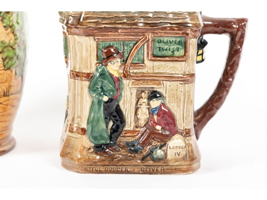 Hand-Painted Porcelain Pitchers From Beswick & Royal Doulton England