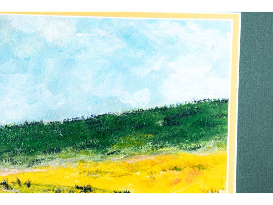 D. Rose Oil On Canvas Landscape Painting