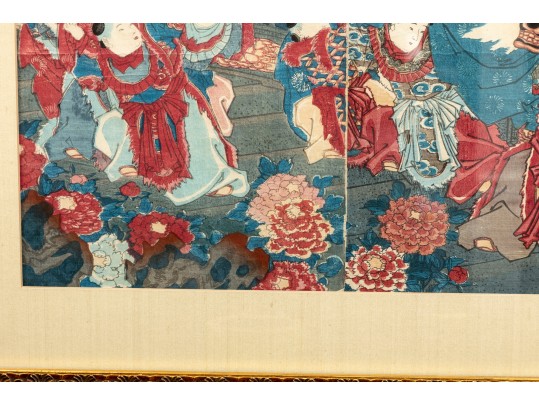 1890's Chikanobu Yoshu (Japanese, 1838 - 1912) Ukiyo-e Woodblock Print