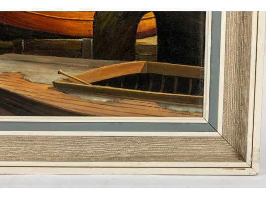 S.G. Anderson (American, 20th Century) Boat Study Oil On Board Painting