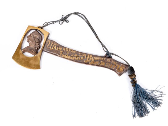 George Washington Brass Hatchet Plaque