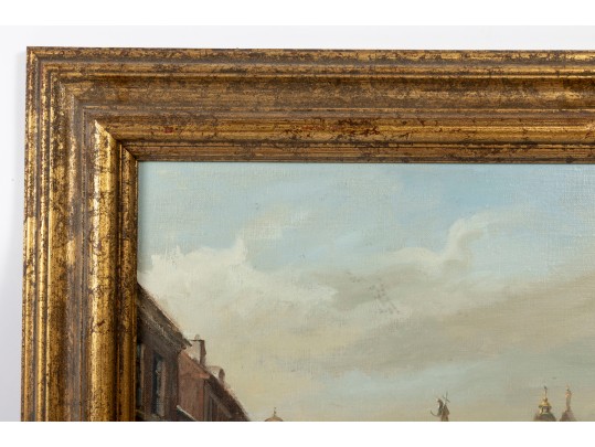 Jan Rawicz (Polish, 19th Century) Warsaw Oil On Canvas Landscape Painting 