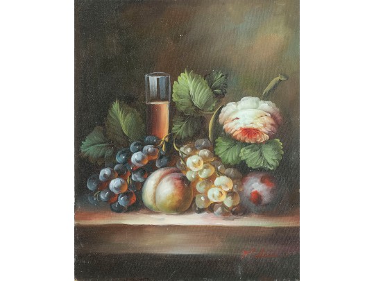Signed Oil On Board Floral Still Life