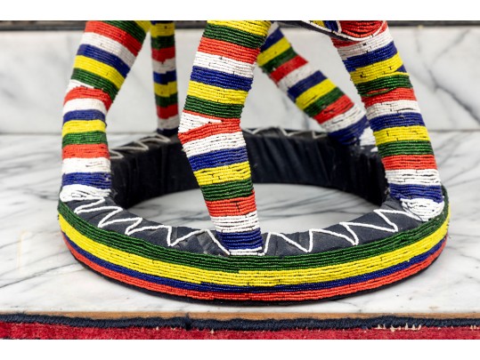Bamileke People, Cameroon Beaded Wood Stool