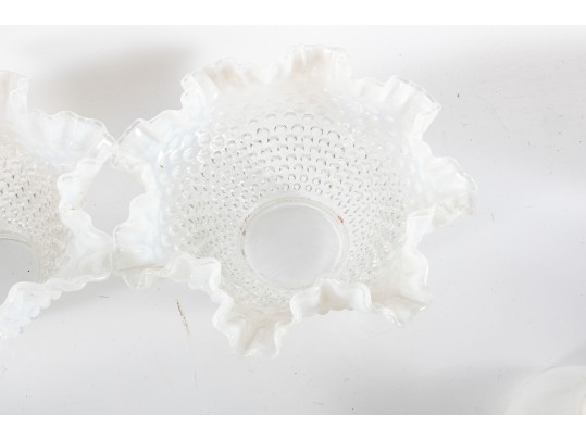 Vintage Opalescent White Hobnail & Milk Glass Items