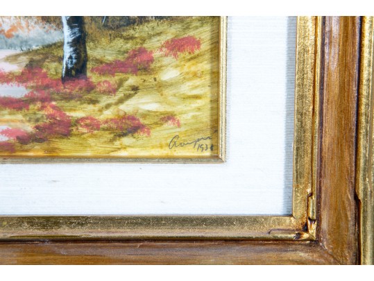 Small 1938 Original Oil Painting — Signed