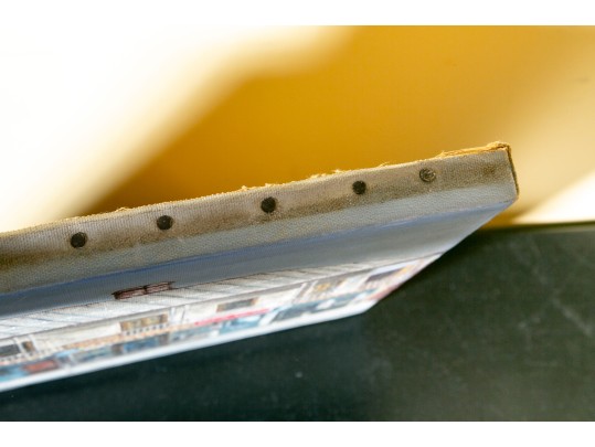 1953 George Perry Statesville North Carolina Pastel On Canvas Locale Painting