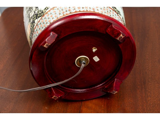 19th Century Chinese Famille Verte Table Lamp