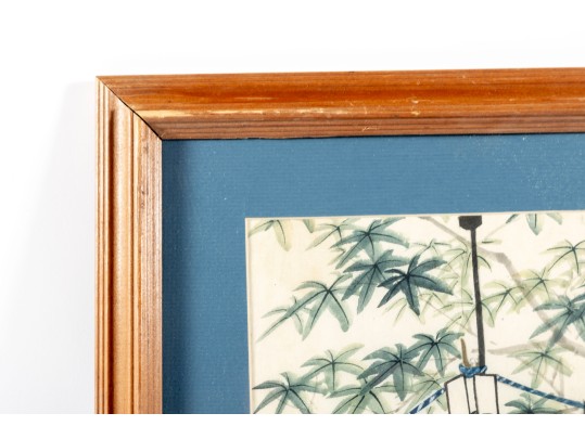 Untitled Oriental Watercolor On Rice Paper Art