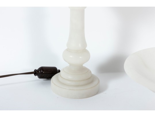 Marbled Stone Egg Capsule Lamps And Bowl