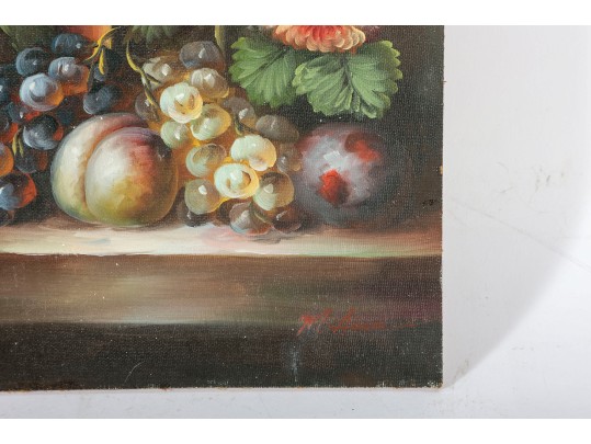 Signed Oil On Board Floral Still Life