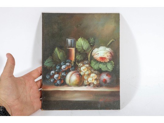 Signed Oil On Board Floral Still Life