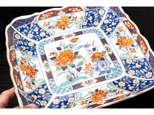 Vintage Japanese Kutani Porcelain Large Plates