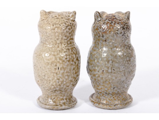 Moore Studio Pottery Ceramic Owl Salt & Pepper Shakers