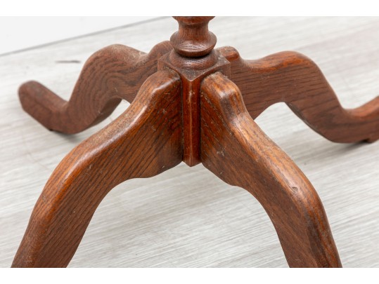 Rustic Regency Style Pedestal Table